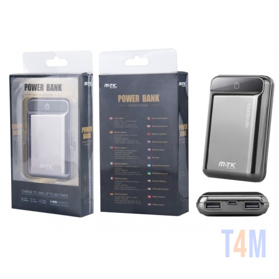 POWER BANK MTK K3632 10000MAH CINZA